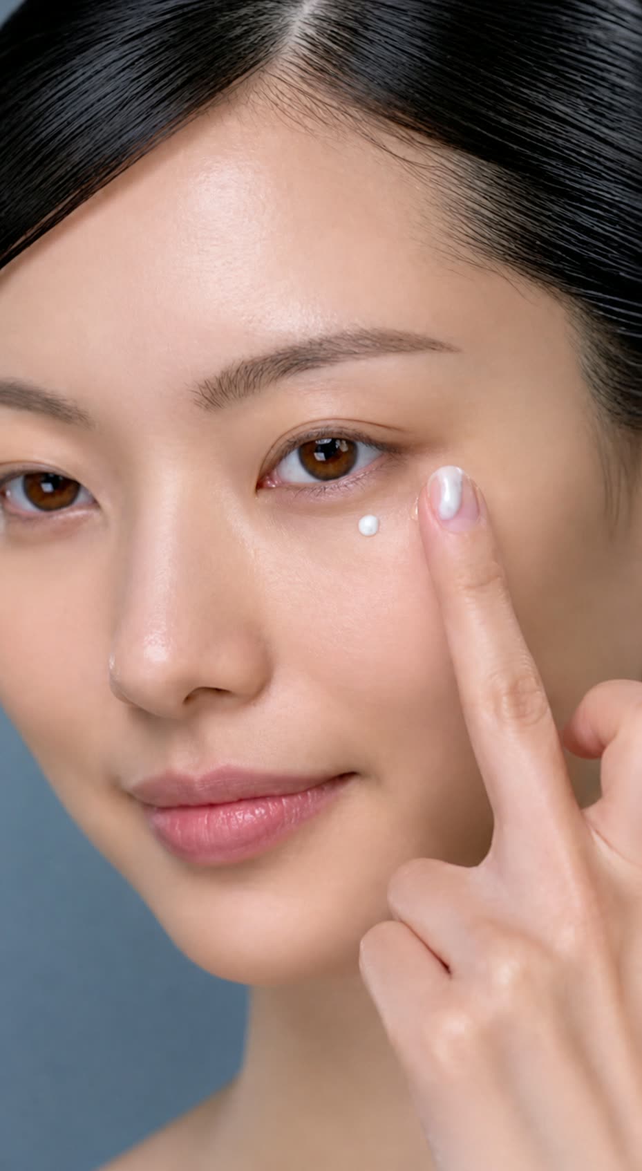 Morning eye cream dot under the eye