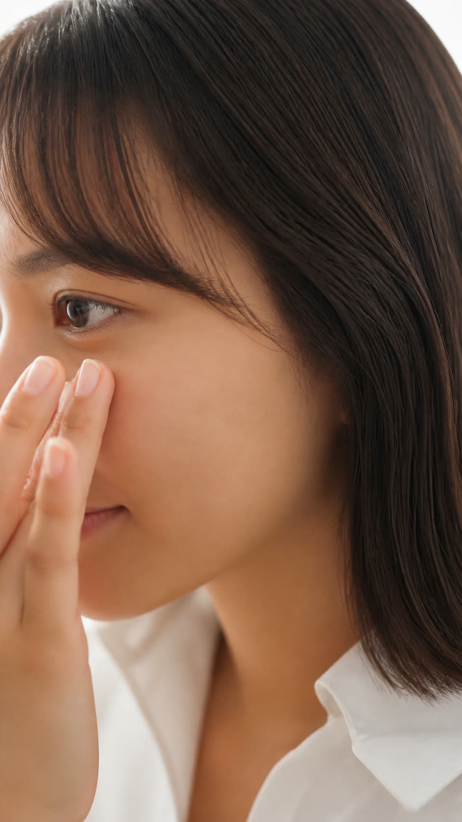 Soft eye cream application image